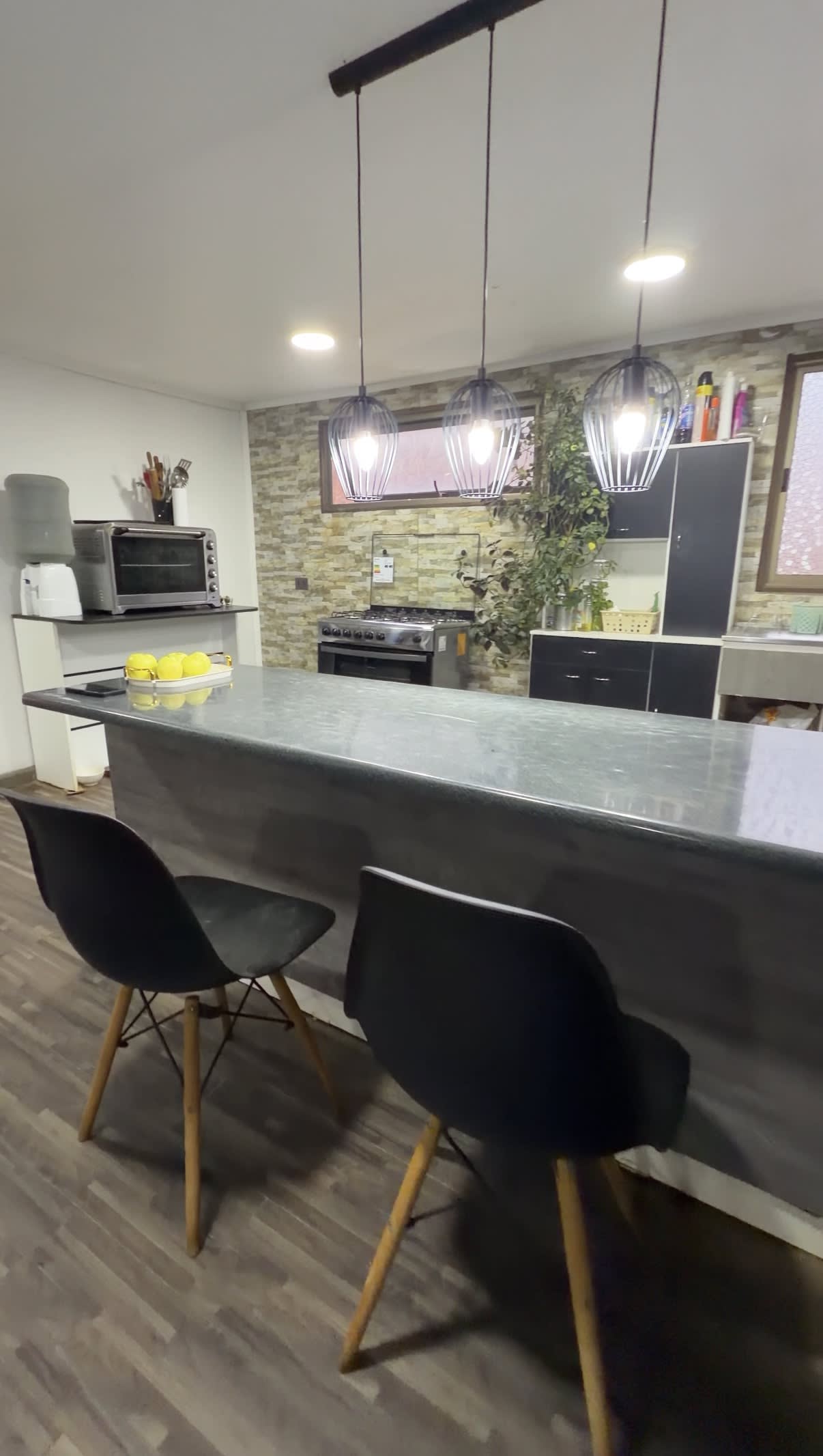 Cocina y living